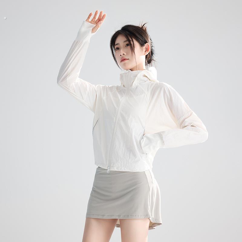 四季季新款爆款短款防晒衣可束腰防晒衣女 户外运动骑车旅行防晒