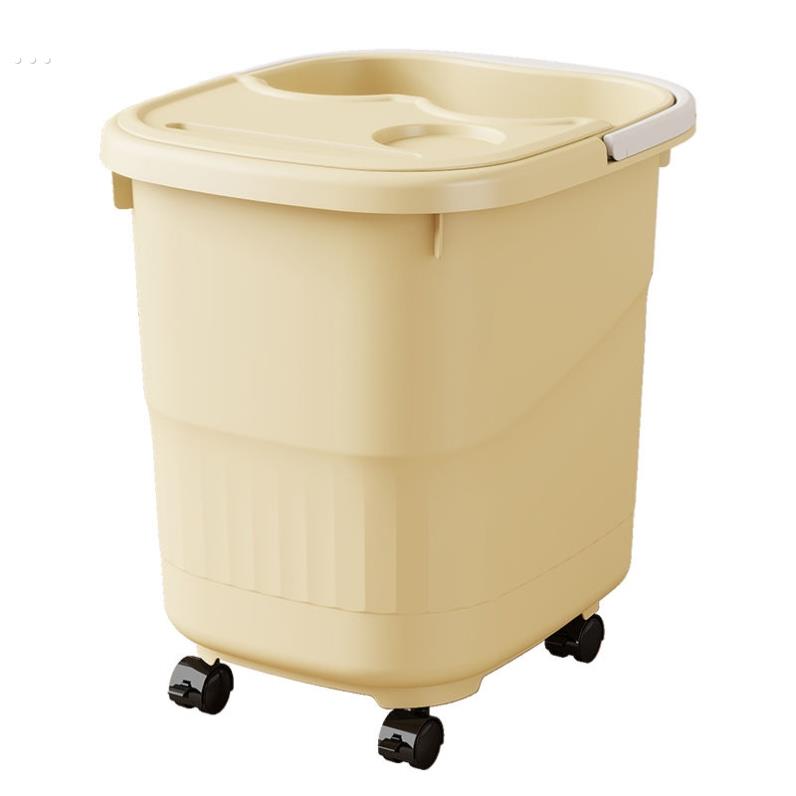 泡脚桶家用高深桶过膝足浴盆儿童洗脚盆带轮洗脚桶养生专用泡脚盆