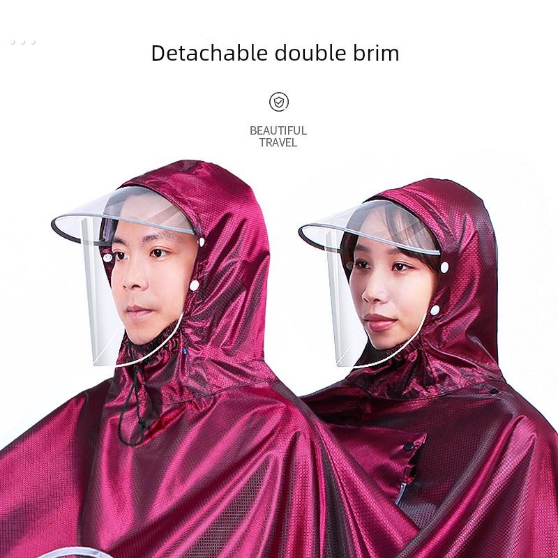 摩托车雨衣-防暴雨雨披加厚加大-男女款电动车跨骑单双人长款全身