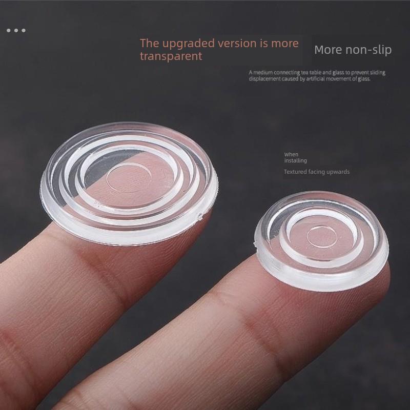 玻璃茶几垫片垫圈防滑胶粒台面桌面加厚小垫子软橡胶垫吸盘钢化垫