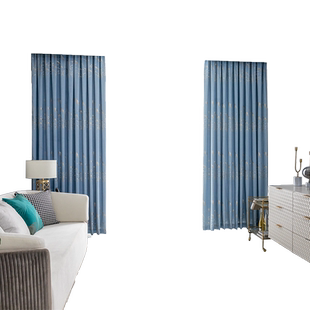 窗帘布遮光2025新款客厅成品高档卧室特价清仓包邮卧室米黄色挂钩