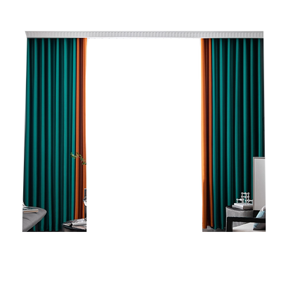 布拉格遮光高级感窗帘卧室客厅2025新款轨道挂钩式漆黑100不透光