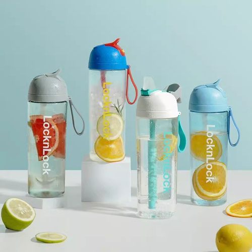 微瑕乐扣水杯塑料运动杯吸管杯Tritan塑料水杯女生便携双饮杯877
