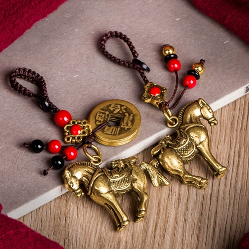 Латунный брелок, аксессуар для друга, подвеска