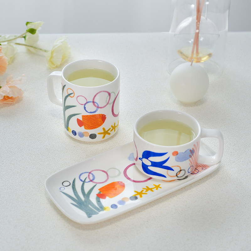 alive春之圆舞曲 杯碟套装马克杯茶杯茶碟咖啡杯芬兰插画生日礼物