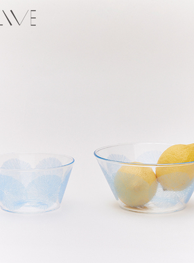 Alive蓝色冰川 玻璃碗酸奶碗耐高温高颜值摆拍水果沙拉碗甜品碗