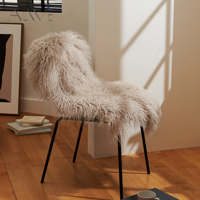 Alive北欧简约高级感滩羊毛地垫