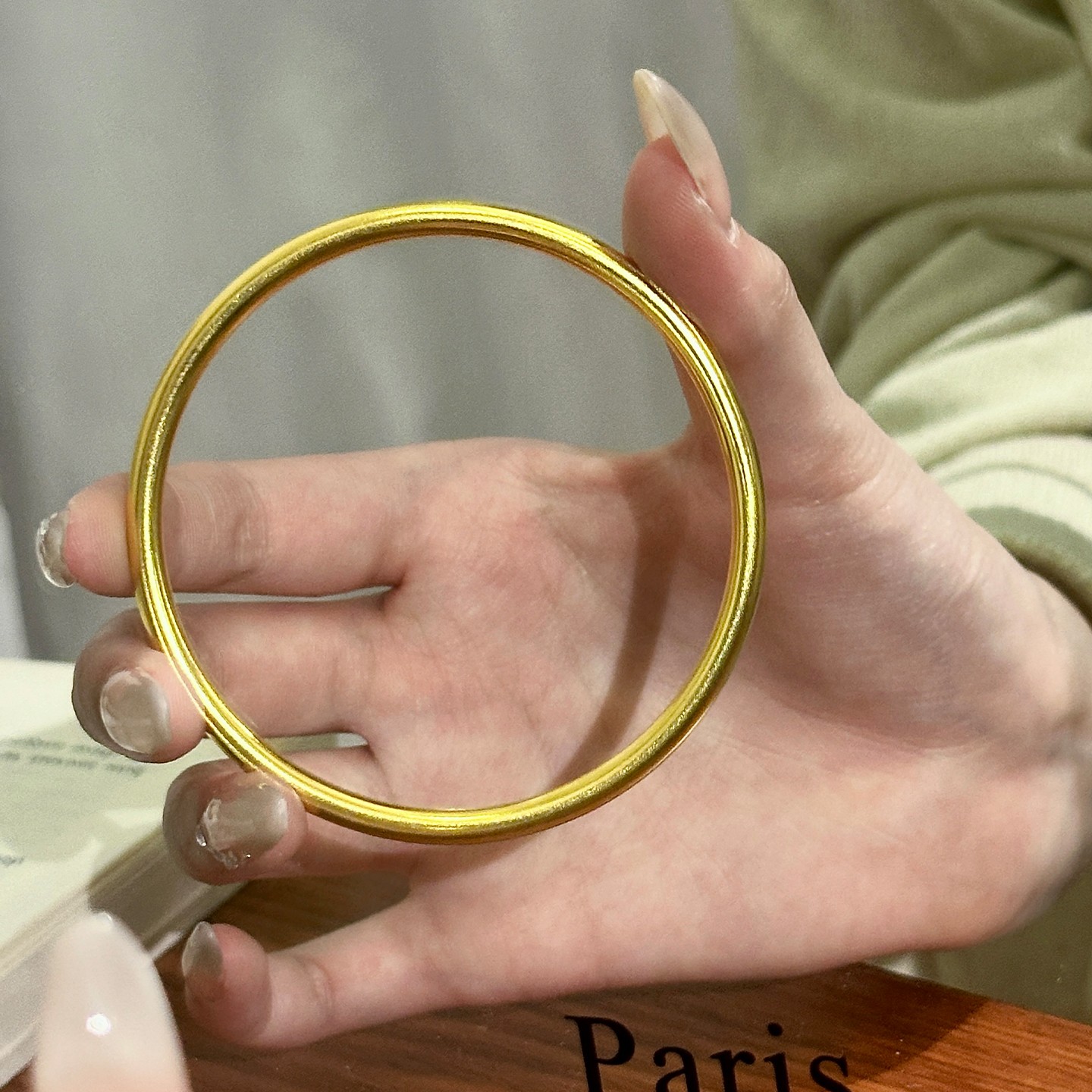 古法素圈经典手镯金包银手环新中式简约新款实心卡4爆款高级感女