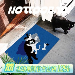 原创卡通小猫家用入户进门口蹭土加厚耐磨防滑丝圈脚地垫 还行