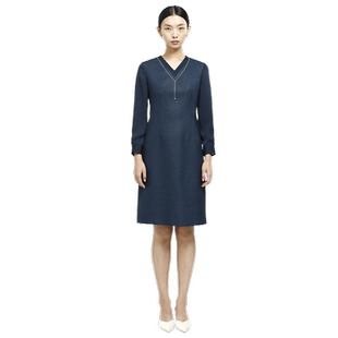戴布拉芬新款春季气质女士长袖连衣裙女宽松显瘦时尚大气时尚裙子