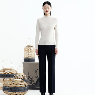 窄版 阔腿裤 女休闲裤 戴布拉芬新款 长裤 直筒裤 收腰显瘦百搭时尚 冬季