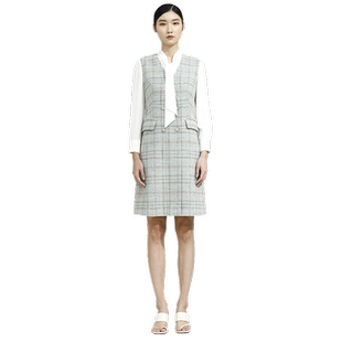 戴布拉芬品牌简洁大方时尚中长款收腰显瘦高级感典雅大气连衣裙