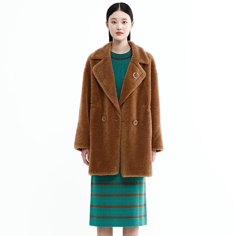 戴布拉芬新款冬季厚外套女款高级感小香风时尚羊羔毛气质穿搭上衣,女装/女士精品,毛呢外套,淘宝优惠券,粉丝福利购,淘宝优惠卷