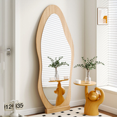 中古全身镜家用落地镜网红异型镜壁挂高级感全身镜卧室全身镜子