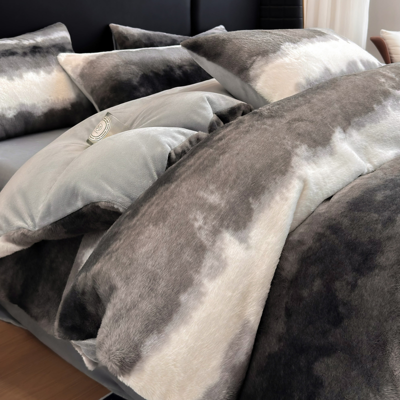 小红书推荐简约兔兔绒床上四件套