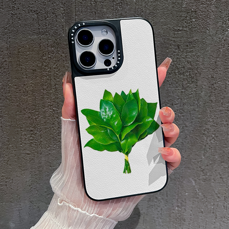 适用于苹果17promax新款iPhone16手机壳华为p80荣耀400刀锋小羊皮小米17清新柚子叶opporeno14vivos30三星S25