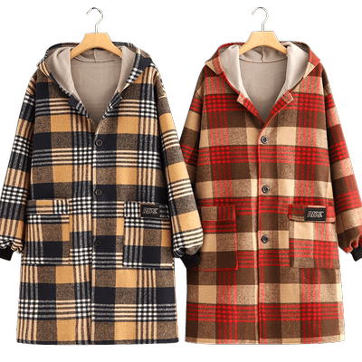 罩衣浩瑾毛呢加绒加厚洋气