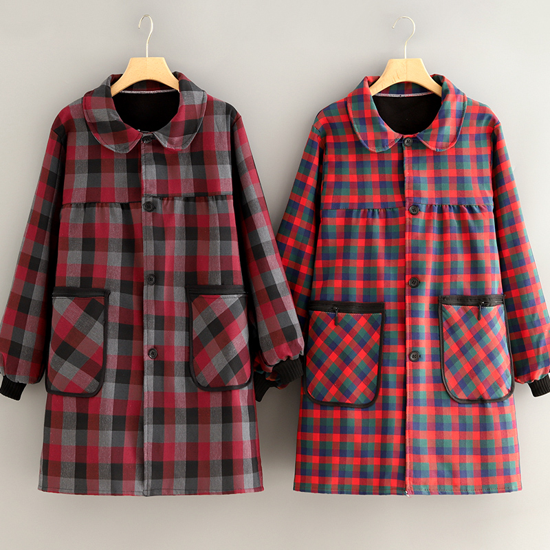 围裙浩瑾棉布加绒防污保暖时尚