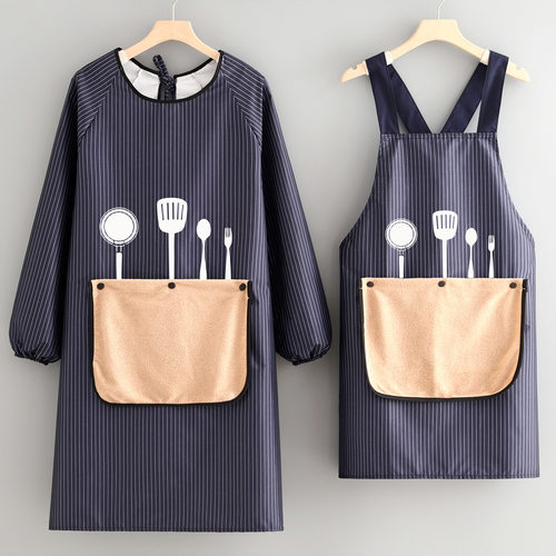 新款复合防水罩衣家用厨房防污