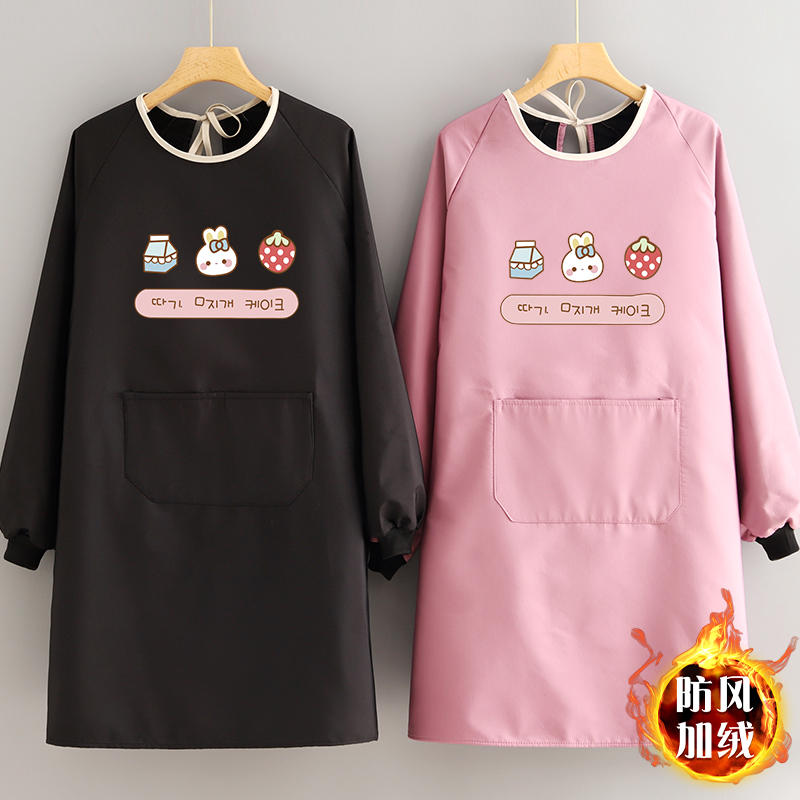 新款加绒加厚防污罩衣