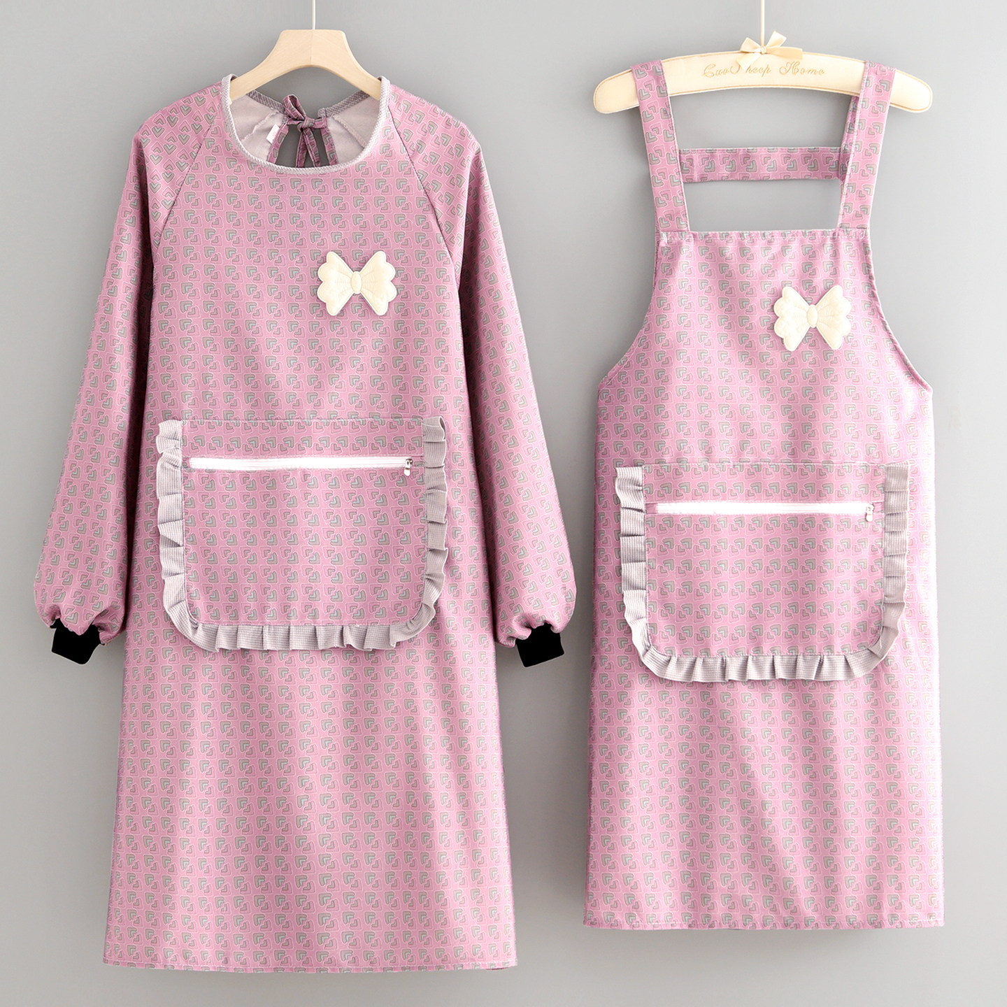 秋季防污透气帆布围裙家用厨房