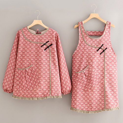 新款民族风帆布长袖罩衣