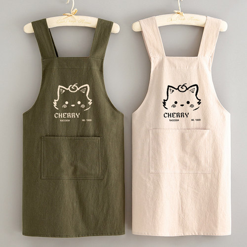 围裙浩瑾棉皱布防污简约