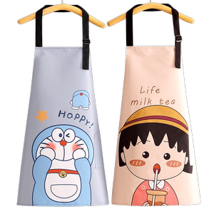 可爱画画儿童环保防水围裙定制logo印字女孩幼儿园美术绘画课护衣