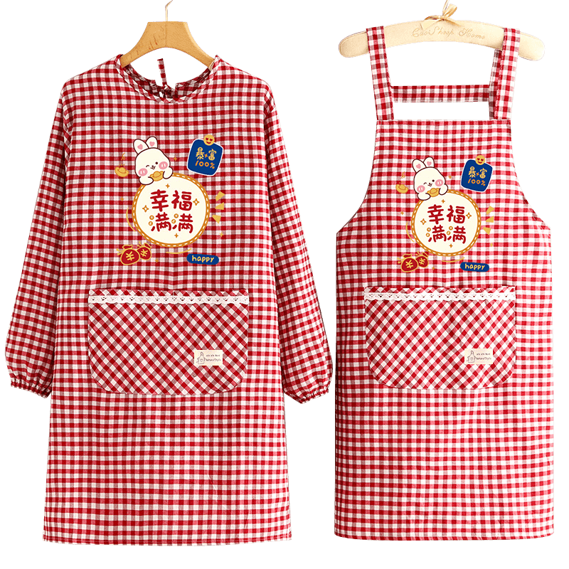 围裙浩瑾棉布防污耐脏可爱