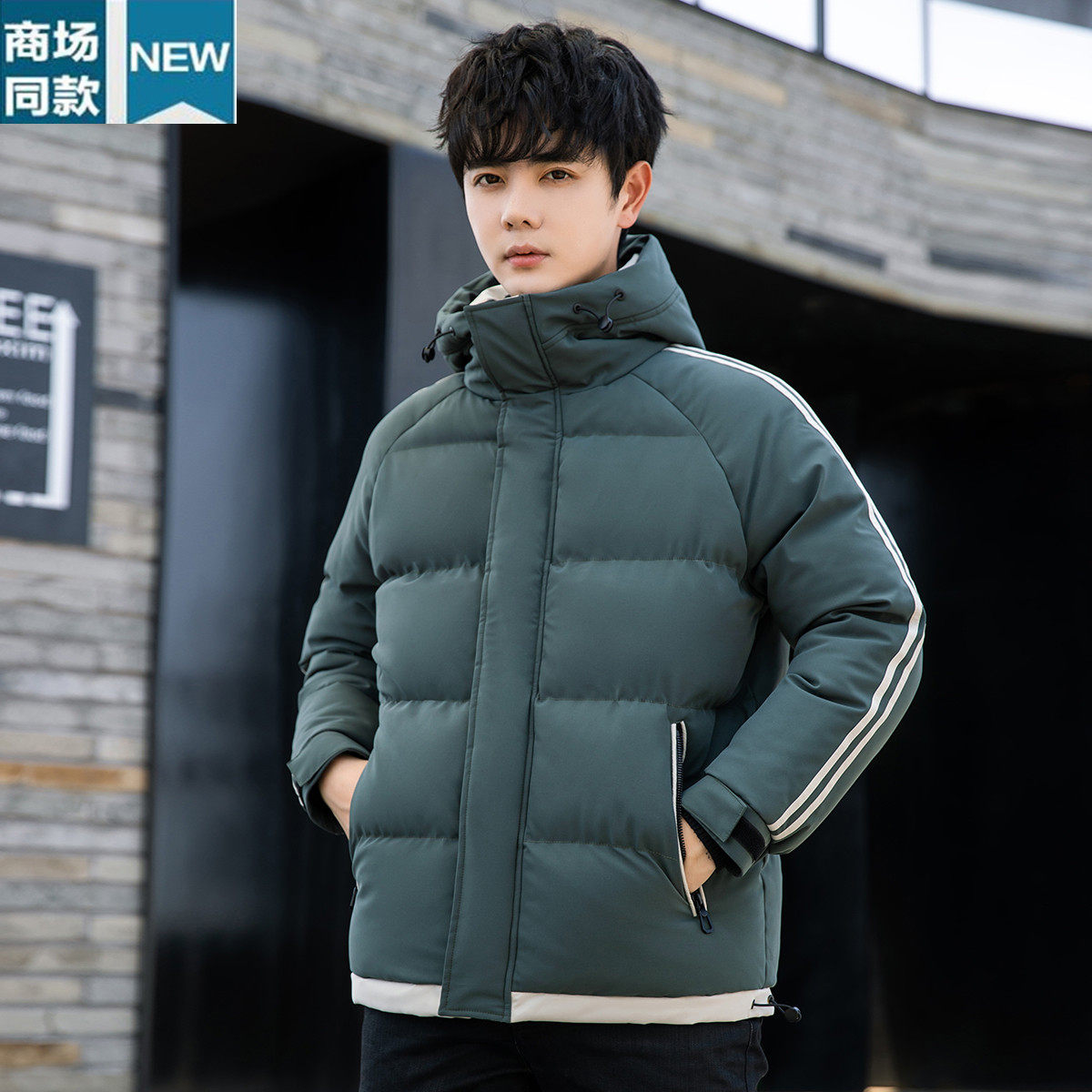 潮牌棉衣男士2026春秋新款休闲百搭加厚保暖棉袄羽绒棉服袄子外套