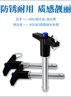 推荐T型按钮快卸销快速插卸锁销不锈钢弹簧销轴子圆柱销钉MS17985