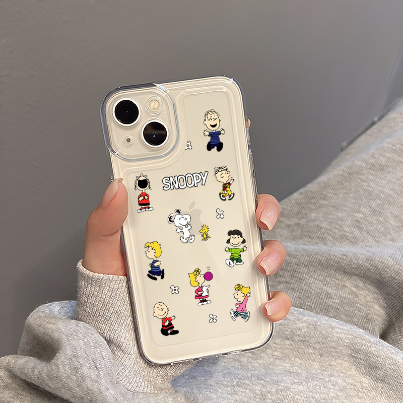 适用iPhone13手机壳15苹果14promax新款12mini查理布朗11pro软x保护套xs透明16可爱17卡通p