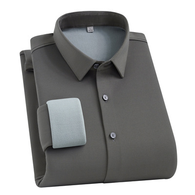 广东普宁衬衫保暖男长袖商务休闲