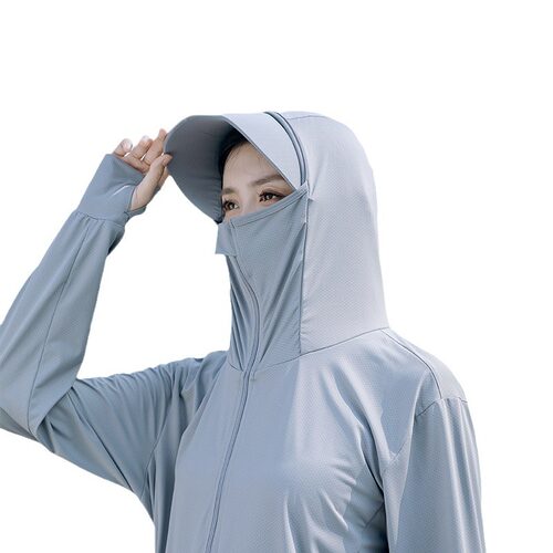 防晒衣50+女连帽户外运动防晒服