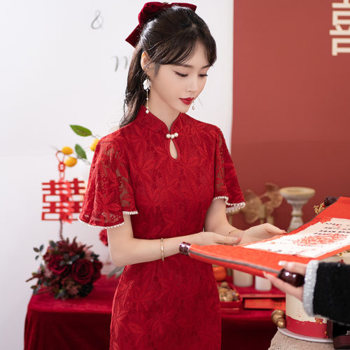 旗开得胜中高考妈妈旗袍夏季复古