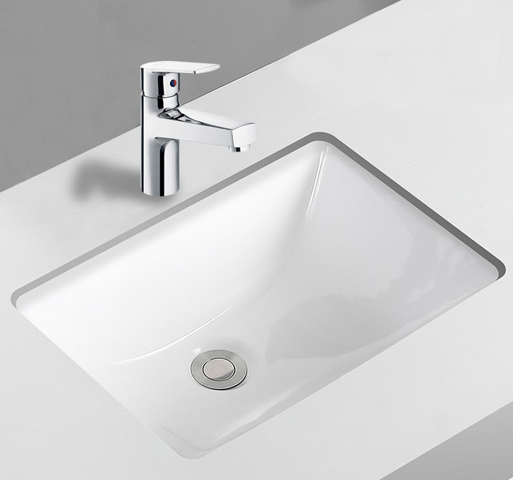 法恩莎台盆洗脸洗手盆嵌入式家用陶瓷盆台下面盆卫生间方形fp4606