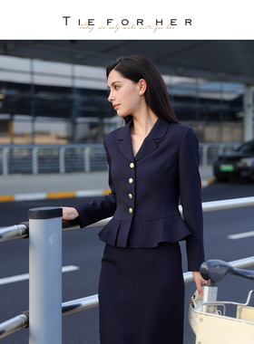 TieForHer Leiden千金外套 优雅显瘦收腰通勤西装短外套上衣女