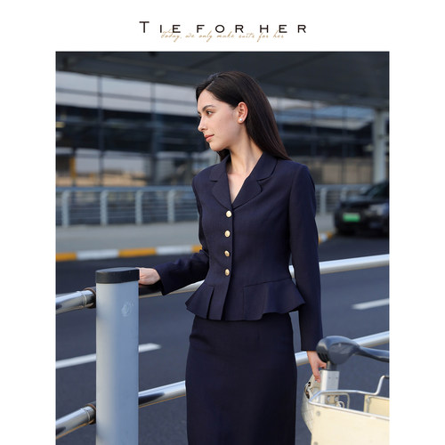 TieForHer Leiden千金外套 优雅显瘦收腰通勤西装短外套上衣女