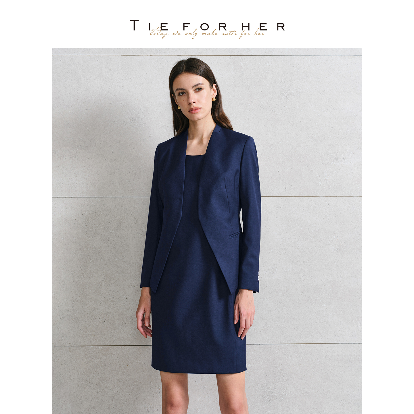 TieForHer西装半裙连衣裙套装女