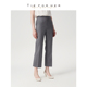 TieForHer 女 直筒裤 Leeds黄金九分裤 暮云灰显高显瘦职业通勤神裤