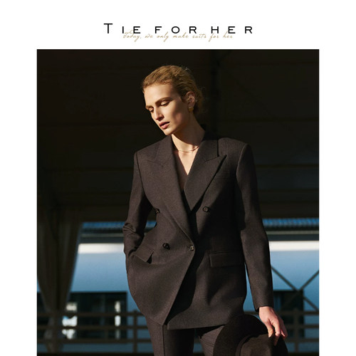 TieForHer Kai大哲学家羊毛西装 高智感阔形直筒裤 26早秋新款