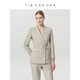 外套女 TieForHer Leona燕麦色西装 古法金塔扣收腰显瘦高智感通勤