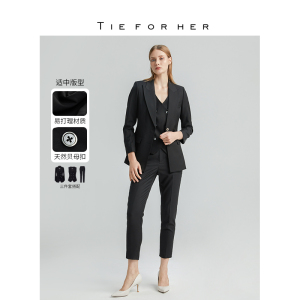 【BC系列】TieForHer 周迅同款西装外套马甲西裤三件套章泽天同款
