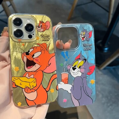 情侣杰瑞汤姆适用苹果17pro手机壳iPhone14max13pro保护套12pro