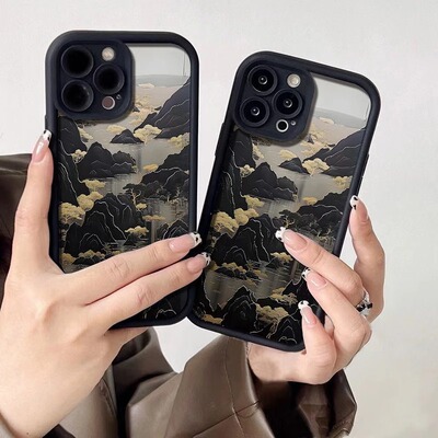 山水如画适用于OPPORENO13手机壳A72批发FINDX8金刚砂K9个性A6GT