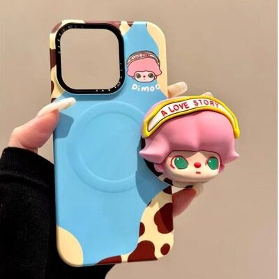 粉发男孩适用于苹果16pro手机壳17磨砂菲林13磁吸15pro新款支架