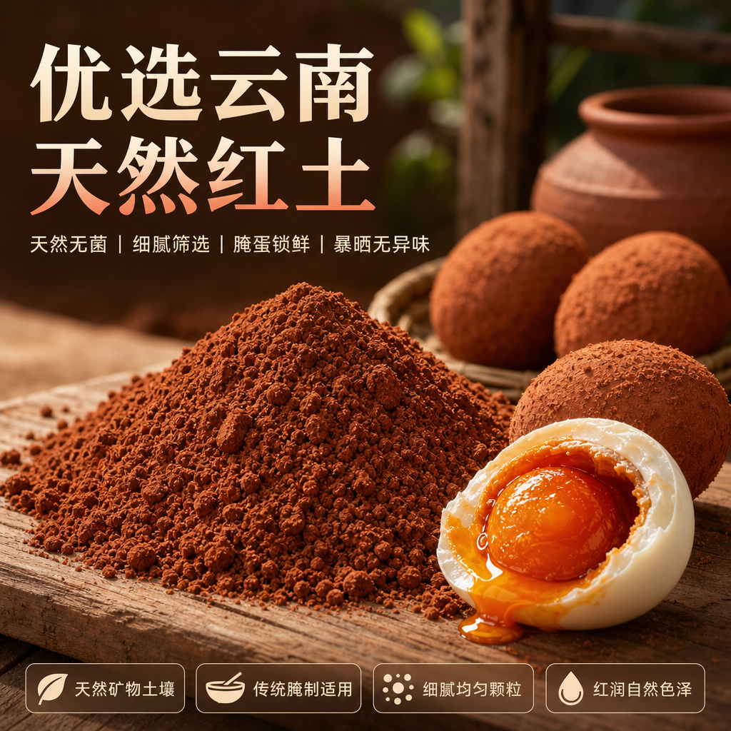 云南天然红土有机土壤腌咸鸭蛋红土红泥土叫花鸡黄泥专用营养土
