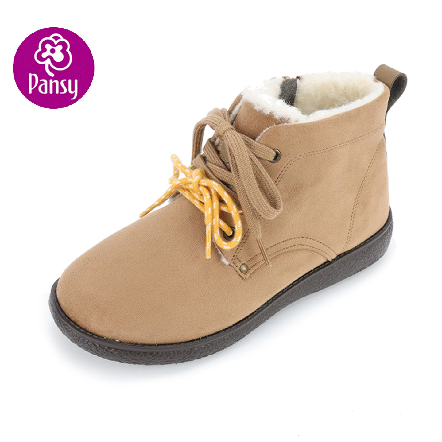 Pansy盼喜加厚羊毛保暖轻便舒适防滑软平底日本休闲冬季短靴女鞋,女鞋,时尚雪地靴,淘宝优惠券,粉丝福利购,淘宝优惠卷