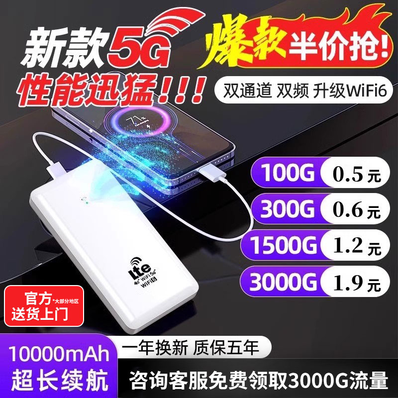 5G随身wifi6充电宝10000毫安