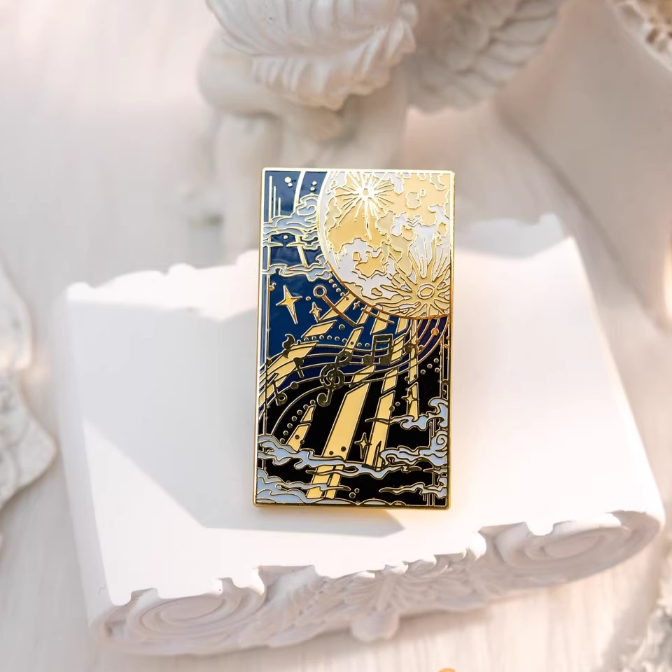 【月色星象】原创JK/DK小物金属仿珐琅徽章胸针【月下协奏曲】